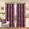 Luxury Jacquard Curtains Fully Lined Eyelet Ring Top Bedroom Living Room Curtain