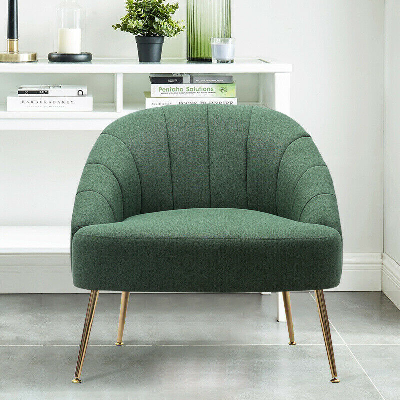 Scallop Shell Chair Green Fabric Small Scallop Shell Chair Armchair Wing Back Bucket Seat ...