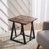 Coffee Table Matte Black Square Sofa Side Small Night Stand End Table Metal Legs
