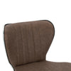 2pcs Bar Stools Faux Leather Kitchen Breakfast Barstools Dark Brown Lift Swivel