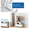 Heavy Duty Metal Wood Garment Shelf Clothes Storage Rack Coat Hanger Shoes Stand