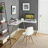 L-shaped Computer Desk White Corner Table Workstation Home Office Furniture Top