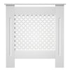 Radiator Cover White Wooden Cabinet Traditional Shelf Grill Furniture Small Size