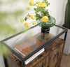 Small Glass Cabinet Industrial Storage Cupboard Display Vintage Unit Door Shelf