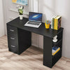 Computer Desk Writing Study Table W/ 3 Drawers 3 Shelf Home Study Book Shelf UK