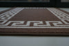 Machine Washable Non Slip Greek Key Kitchen & Hall Runners Rugs Mats Black Grey