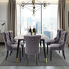 Velvet Dining Chair with Door Knocker Bedroom Dressing Accent Seat 1/2/4/6Chairs
