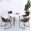 2PCS Faux Leather Dining Chairs Kitchen Dining Room Chair Industrial Metal Frame