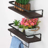 2X Wood Floating Shelf Wall Mounted Hanging Rack Display Rustic Storage Shelves