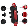 LED Mountain Bike Bicycle Front & Rear Lights Set USB Rechargeable Waterproof