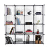 16 Cube Storage Shelves Rack Metal Wire Interlocking Display Stackable Cabinet