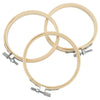 10PCS Wooden Embroidery Hoops Set Bamboo Circle Cross Hoop Stitch Tools 4In/3In