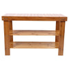 2 Tires Bamboo Wooden Shoe Rack Bench Organiser Stand Storage Shelf Seat