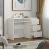 White Dressing Table High Gloss Fronts Makeup Desk 3Drawers Bedroom ComputerDesk