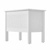 WOODEN BATHROOM STORAGE CHEST WHITE CABINET LAUNDRY CLOTHES BASKET BIN UNIT