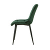 2× Modern Kitchen Dining Chairs Velvet Padded Seat Office Living Room Chair Set
