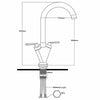 Modern Kitchen Sink Mixer Taps Swivel Spout Single Handle Tap Mono Chrome Faucet