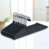 20 X Non Slip Metal Clothes Trouser Pants Slack Hanger Storage Organizer Black
