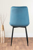 2x Pesaro Black Leg Modern Velvet Dining Chairs - Returned