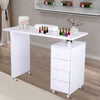 Beauty Salon Wooden Manicure Technician Table Nail Art Tool Station Desk Drawer