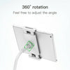 White 360° Bed Desk Stand Holder For iPhone iPad Air Mini Tablet Gooseneck Lazy