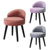 Velvet Upholstered Vanity Stool Dressing Table Makeup Chair Living Room Bedroom