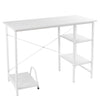 Modern Computer Desk Study Table Office Desk with 2 Shelves for Home Office UK