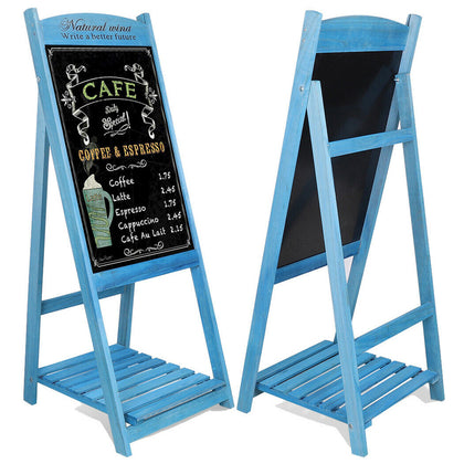 BLUE- A BOARD - PAVEMENT BOARD - CHALKBOARD - PAVEMENT SIGN - FREE STANDING -UK