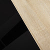 Mondeer Dining Table with Adjustable Pads Mental Legs for 4-6 Persons Oak&Black