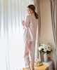 Women Lady Satin Silk Satin Pajamas Set Long Sleeve Night Sleepwear Pyjamas Suit