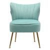 Upholstered Oyster Scalloped Wing Back Woollike/Velvet Armchair Chair Sofa Seat