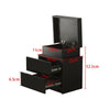 High Gloss Front 2 Drawers Bedside Table Cabinet LED Nightstand Black/White Unit
