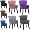 Velvet/Linen Dressing Table Stool Vanity Chair Bedroom Makeup Stool Seat Back