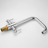 Modern Kitchen Sink Mixer Taps Dual Lever Right Angle Bend Bridge Faucets //