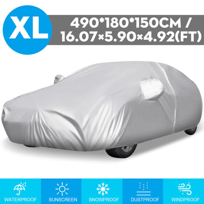 Size XL Universal Full Car Cover Medium UV Protection Breathable Waterproof