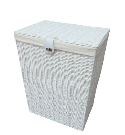 Laundry Basket Medium White Resin Box With lid-Lock By Arpan