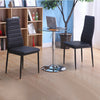 2-6PCS Faux Leather Dining Room Chair Modern High Back Metal Legs Table Chairs