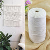 UK 200m 100% Natural Beige Cotton Twisted Cord Craft Macrame Artisan String 3mm