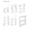 3 Tier Bathroom Corner Storage Rack Shower Shelf Organiser Basket Tidy Kitchen