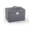 4 Layers Large Jewellery Makeup Box Storage Organiser with Drawers Luxury Case