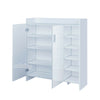 High Gloss 2 Doors Front Shoe Cabinet Storage Footwear Organizer Stand Rack Unit