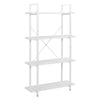 Bookshelf 4-Tier Industrial Storage Shelves Metal Ladder Living Room Display