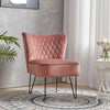 Modern Hairpin Leg Sofa Chair Velvet Padded Occasional Living Room Bedroom Chair