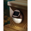 4/8/12 SOLAR POWERED BROWN DOOR FENCE WALL LIGHTS LED OUTDOOR GARDEN LIGHTING