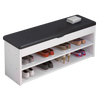 Shoe Bench Shoes Storage Organizer Rack Cabinet PU Cushion Seat Home Hallway UK