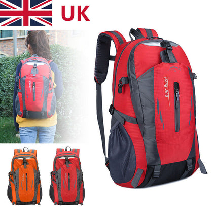 40Liter Travel Hiking Camping Rucksack Bag Backpack Outdoor Sports Waterproof UK