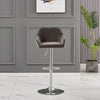 1/2/4X Bar Stools Gas Lift Swivel Stool Velvet Breakfast Chairs Metal Legs