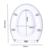 Soft Close Toilet Seat White Bathroom Oval Heavy Duty Universal Hinges Anti Slam