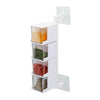 4 Layer Rotary Wall Seasoning Spice Box Jar Condiment Storage Container + spoons