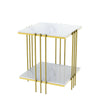 Luxury Coffee Table Sofa Side 40cm Square Centre Accent Table Living Room Golden